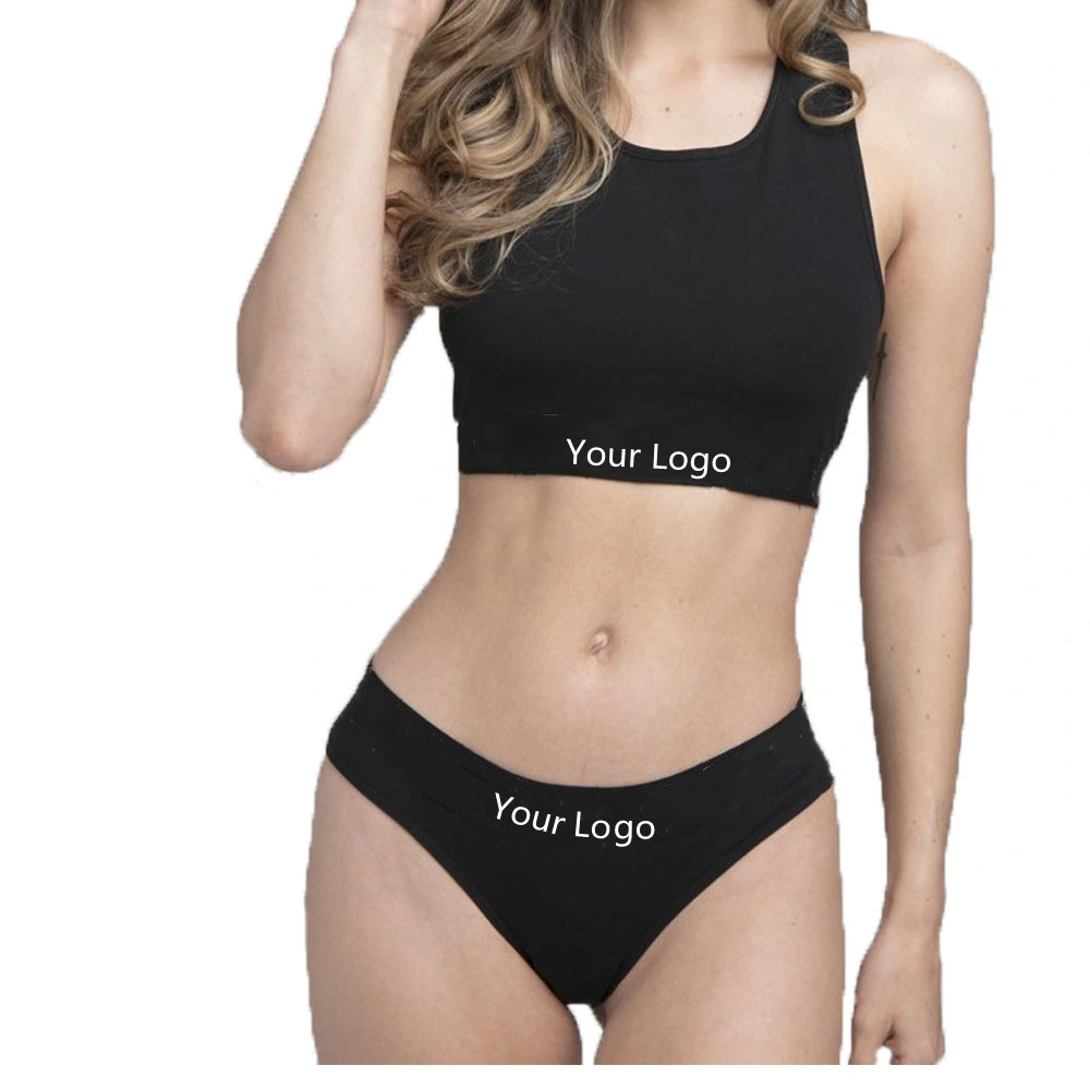 Fashion Ladies Sports Bra and Briefs Ladies Lingerie Set Low Price Sale