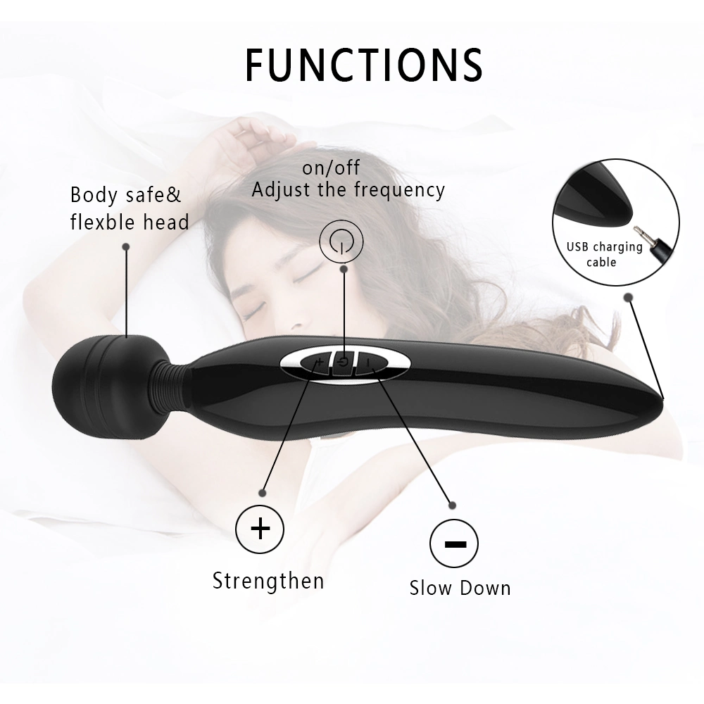 Large Powerful 5 Modes 3 Speed Cordless Clitoris AV Wand Massager Pussy Sex Toy Women Adult Vibrator Massage