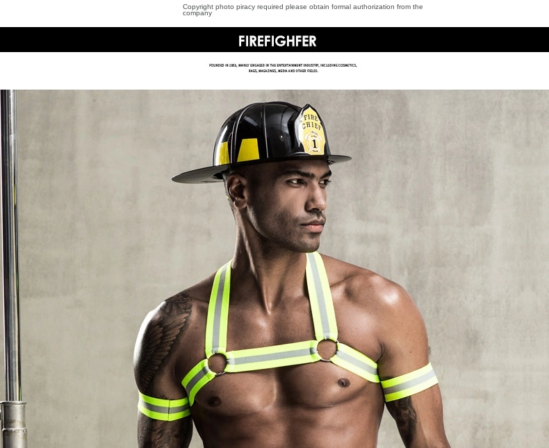 2023 New Uniform Firefighter Role Cosplay Clothes Sexy Lingerie for Men