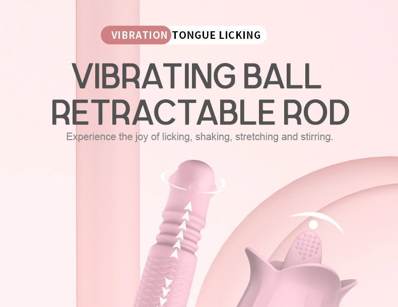 Retractable Egg Jumping Rose Tongue Licker Egg Jumping Vibrator for Women Sex Toys